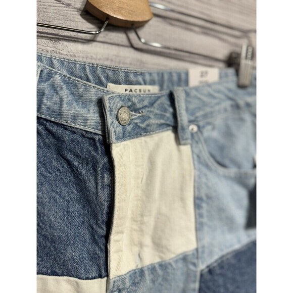 Pacsun Womens' Patch Work Jean Mom Shorts | Size 27 - Picture 3 of 9